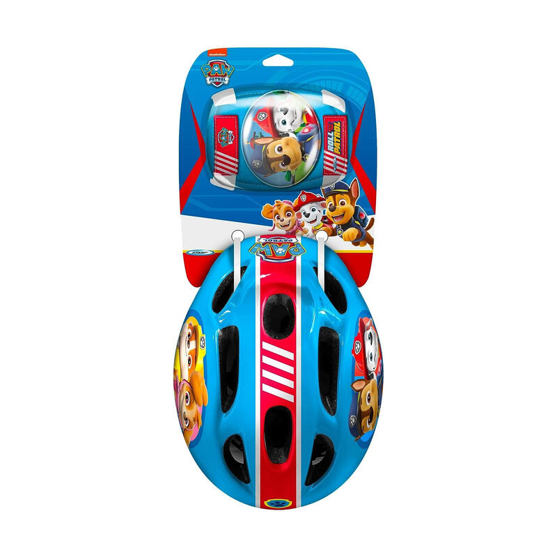 Casco Infantil Rodilleras y Coderas Paw Patrol Talla 53-56 cm