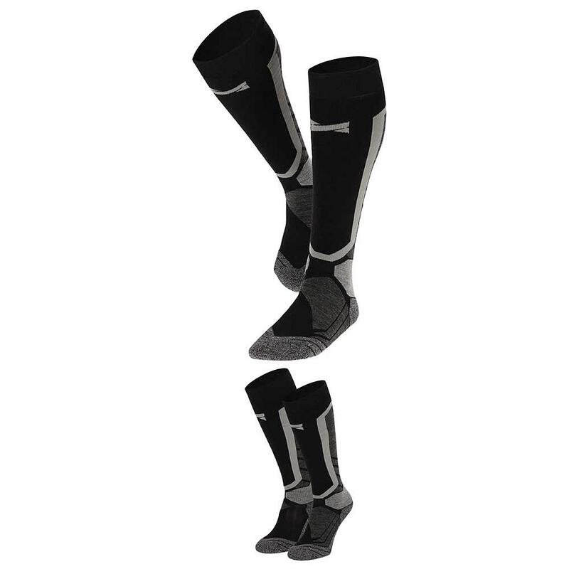 Chaussettes de snowboard Xtreme noires 4-PACK unisexe