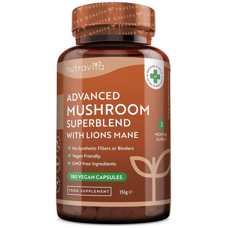 Nutravita Advanced Mushroom Superblend - 180 Vegan Capsules