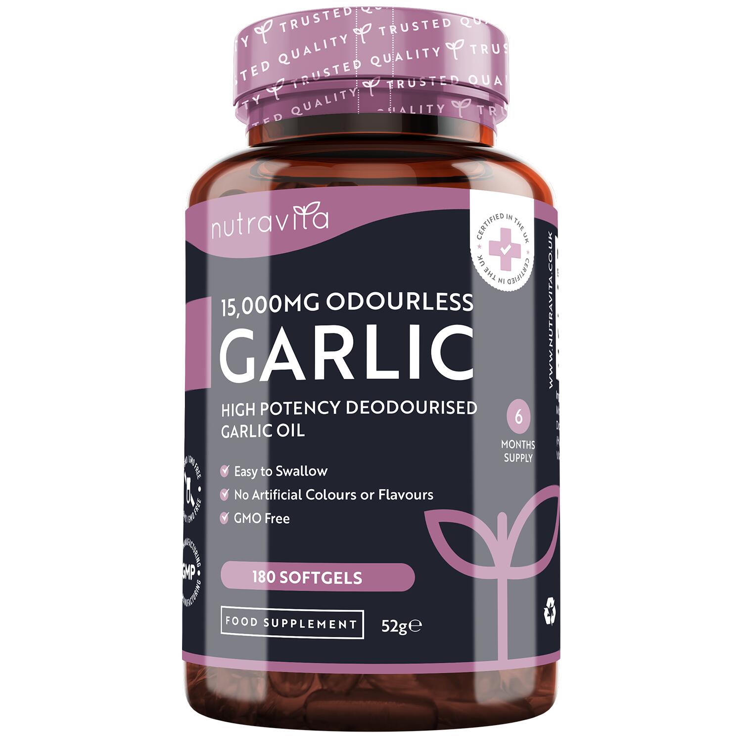 NUTRIVITA Nutravita Garlic 180 Soft Gel Capsules 15,000mg