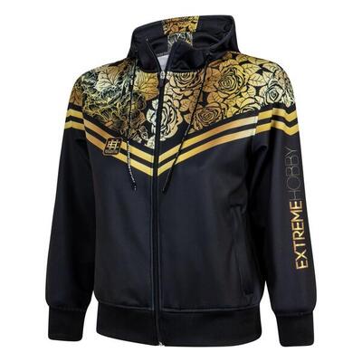 Sport hoodie met rits voor dames extreme hobby rose