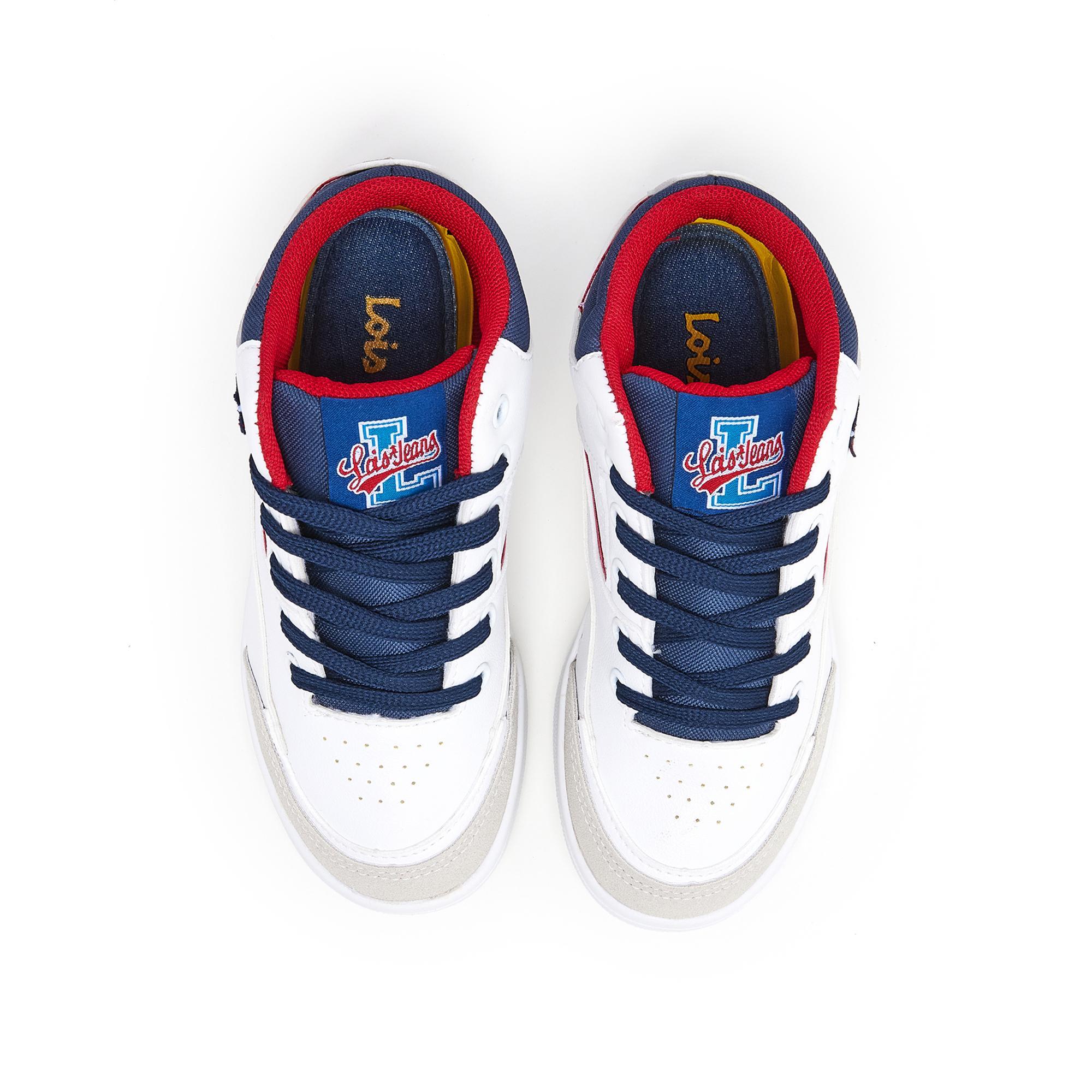 Zapatillas Deportivas Abotinadas Niños Lois 63208 Blancas con Cordones 4/5