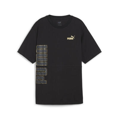 Puma power logo love t-shirt voor dames puma black