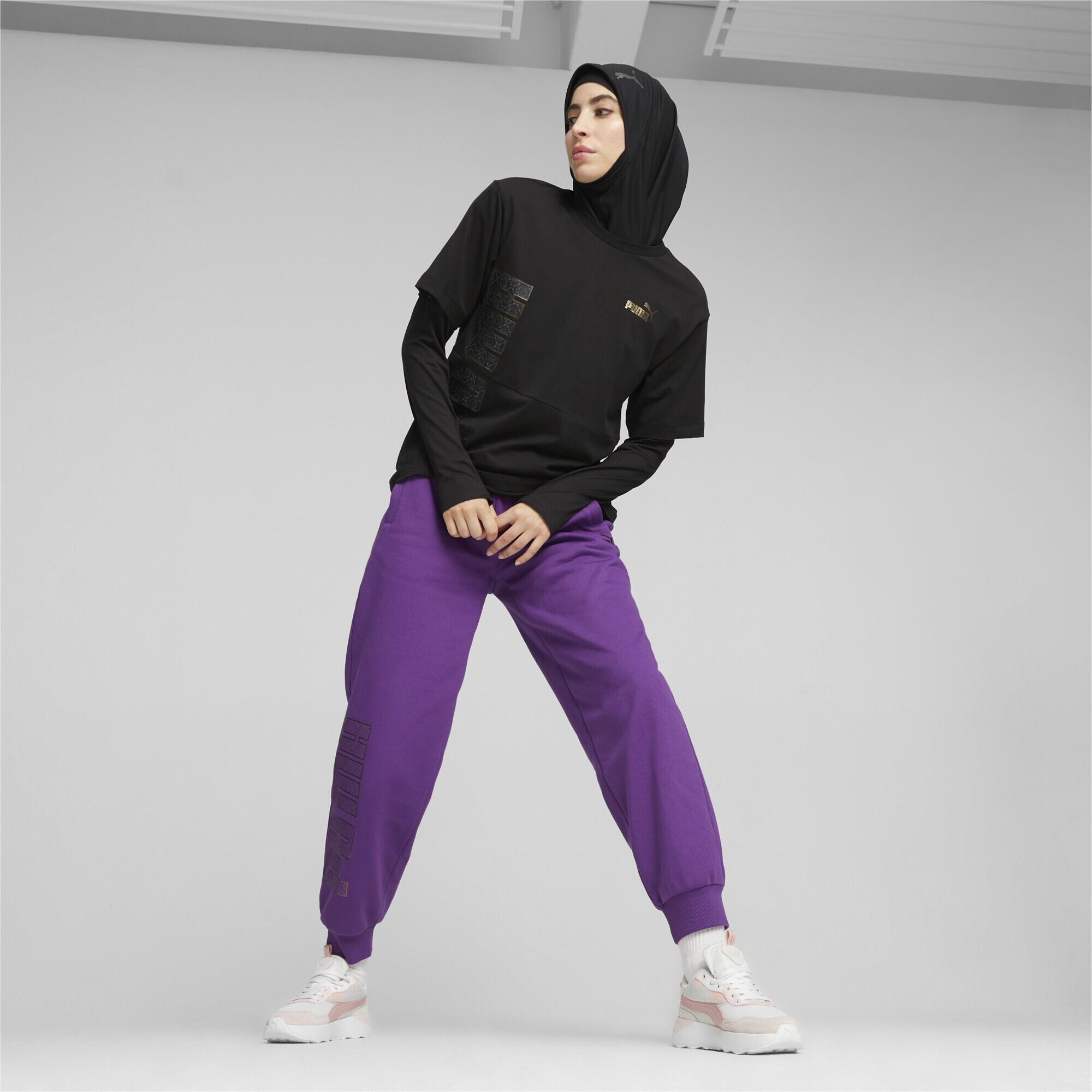 T-shirt PUMA POWER Logo Love da donna PUMA Black 3/6