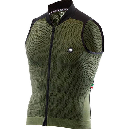 Maglia da ciclismo senza maniche SIXS CLIMA Verde militare