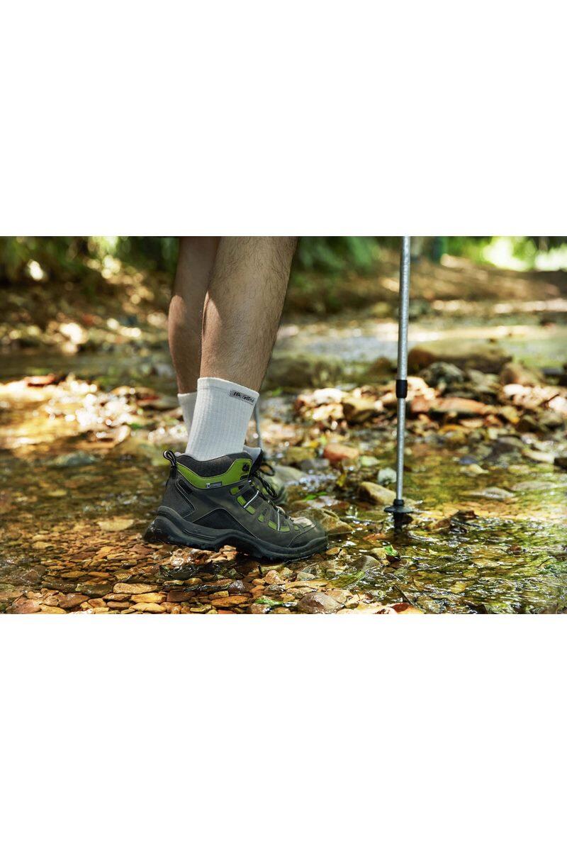 Calze trekking adulto Na Giean Medium Weight Crew grigio chiaro 3/5