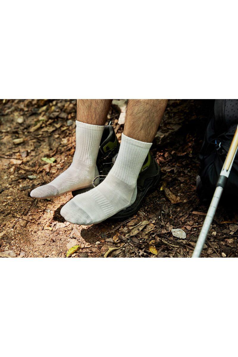 Calze trekking adulto Na Giean Medium Weight Crew grigio chiaro 4/5