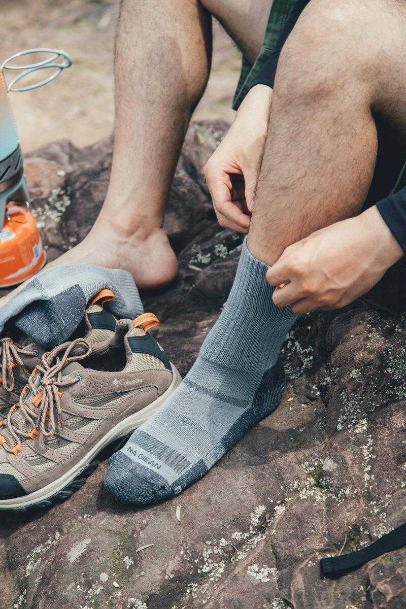 Calze trekking adulto Na Giean Enhanced Medium Weight Crew grigio 2/6