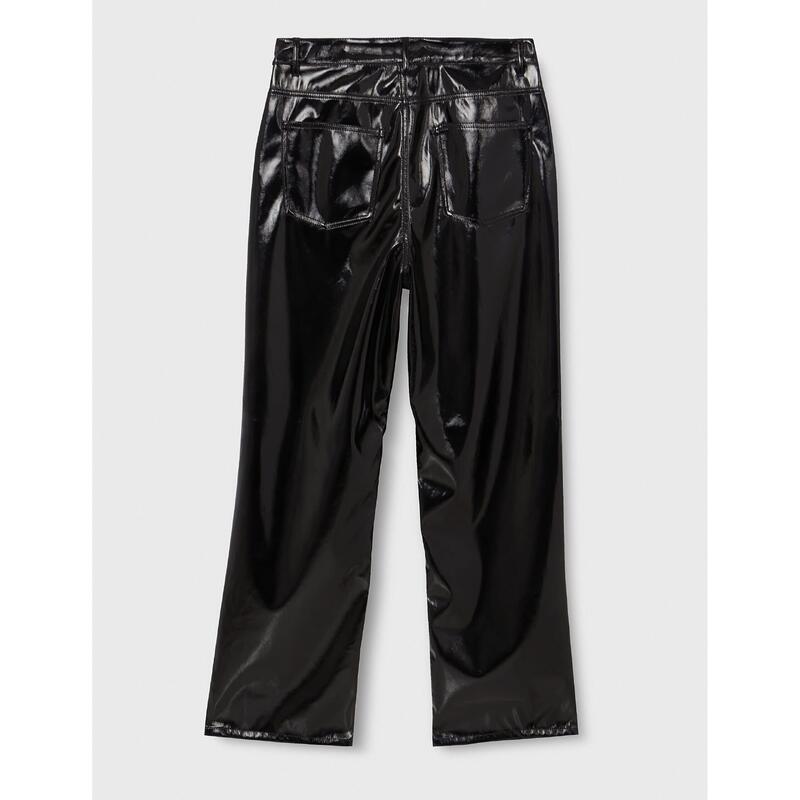 Pantaloni da donna in ecopelle JJXX Kenya Hw Straight Noos