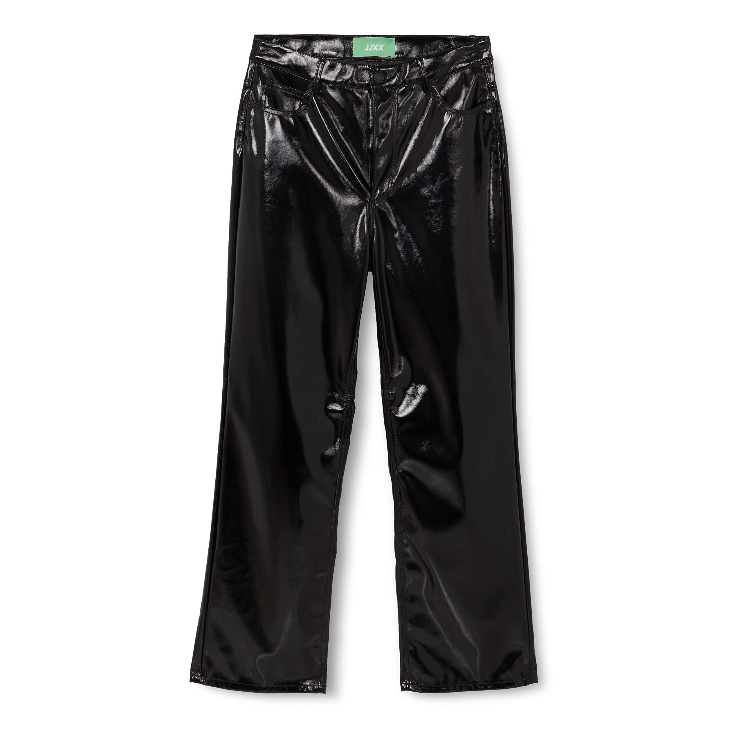 Jjxx - Pantalon En Faux Cuir Femme Jjxx Kenya Hw Straight Noos - Pantalons - Noir - 38 S - Decathlon