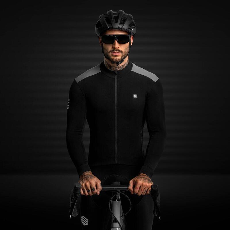 Maillot vélo thermique homme Cyclisme M4 Fleet Moss Noir