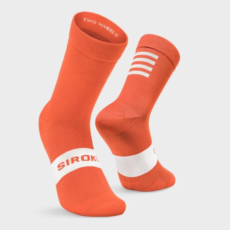 Calcetines para ciclismo Hombre y Mujer S1 Orange Flanders Naranja Intenso