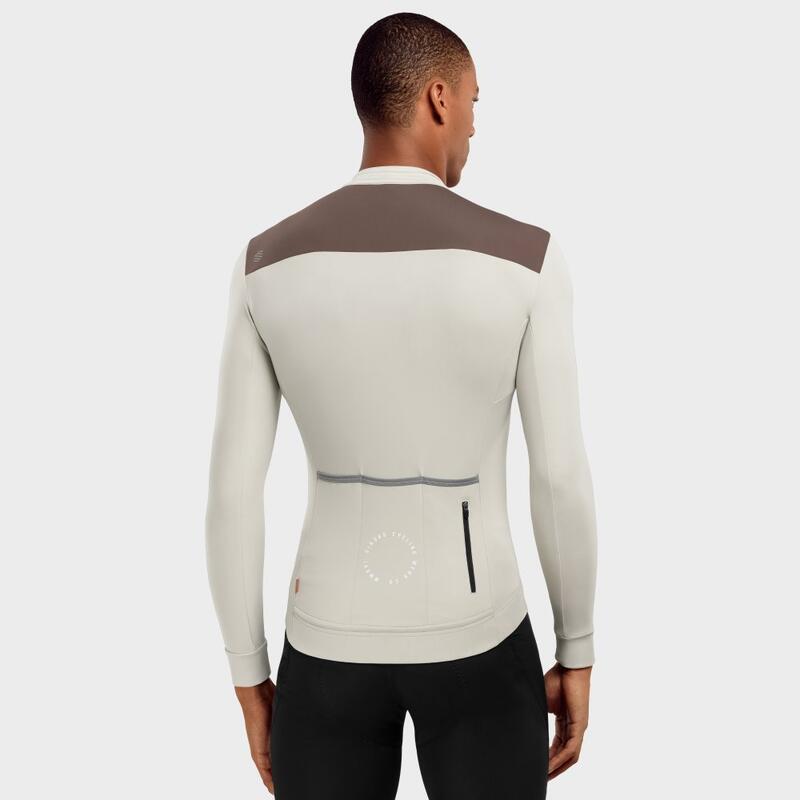 Herren Radsport thermo-radtrikot für M4 Sandhill SIROKO Beige