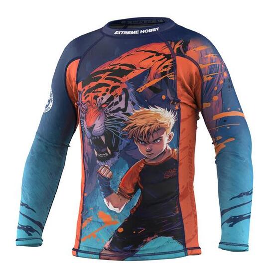 Longsleeve Rashguard für Kinder MMA EXTREME HOBBY TIGER