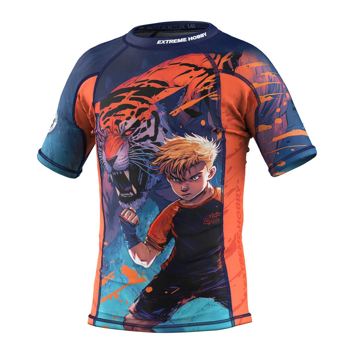Rashguard à manches courtes pour enfants pour le MMA EXTREME HOBBY TIGER 1/5