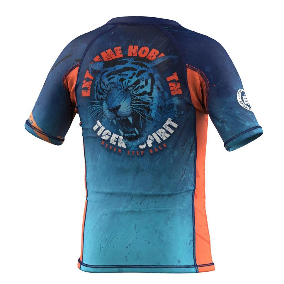 Rashguard dla dzieci do MMA z krótkim rękawem EXTREME HOBBY TIGER