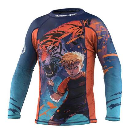Longsleeve Rashguard für Kinder MMA EXTREME HOBBY TIGER