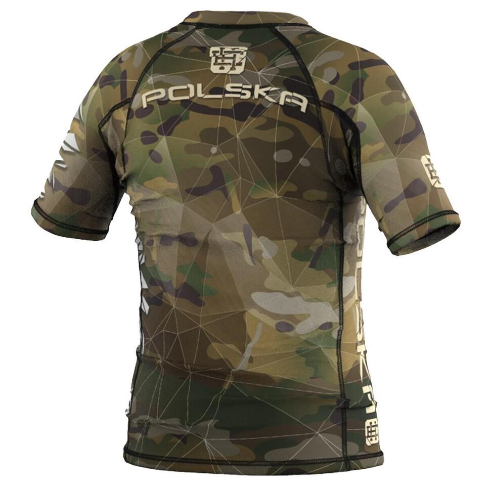 Rashguard dla dzieci do MMA z krótkim rękawem EXTREME HOBBY POLSKA CAMO