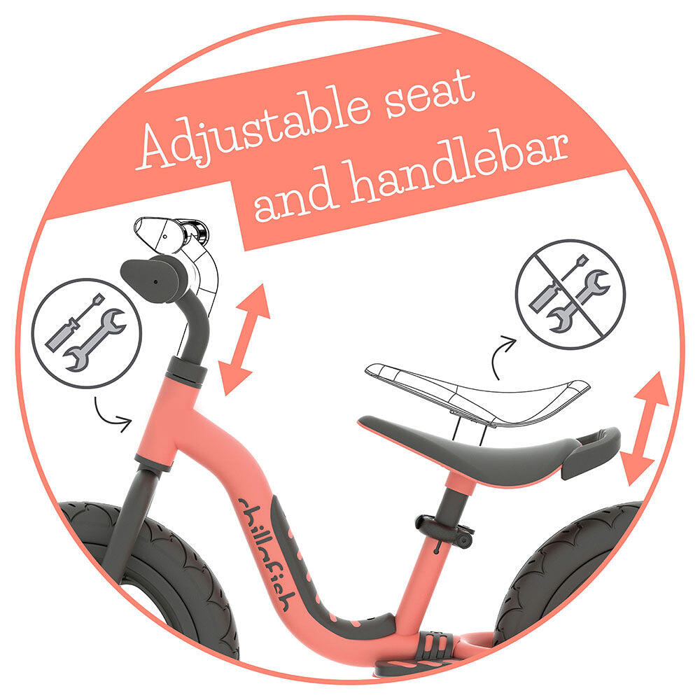 Chillafish Charlie Sport lichtgewicht loopfiets, en 12" RubberSkin banden 6/7