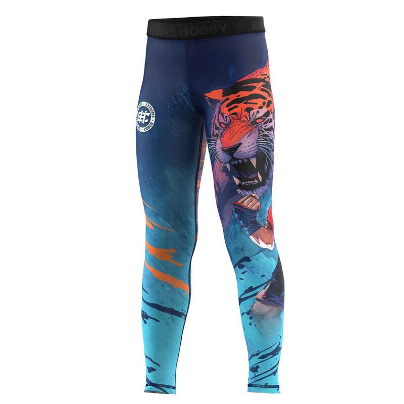 Legginsy sportowe dla dzieci do MMA Fitness Extreme Hobby TIGER