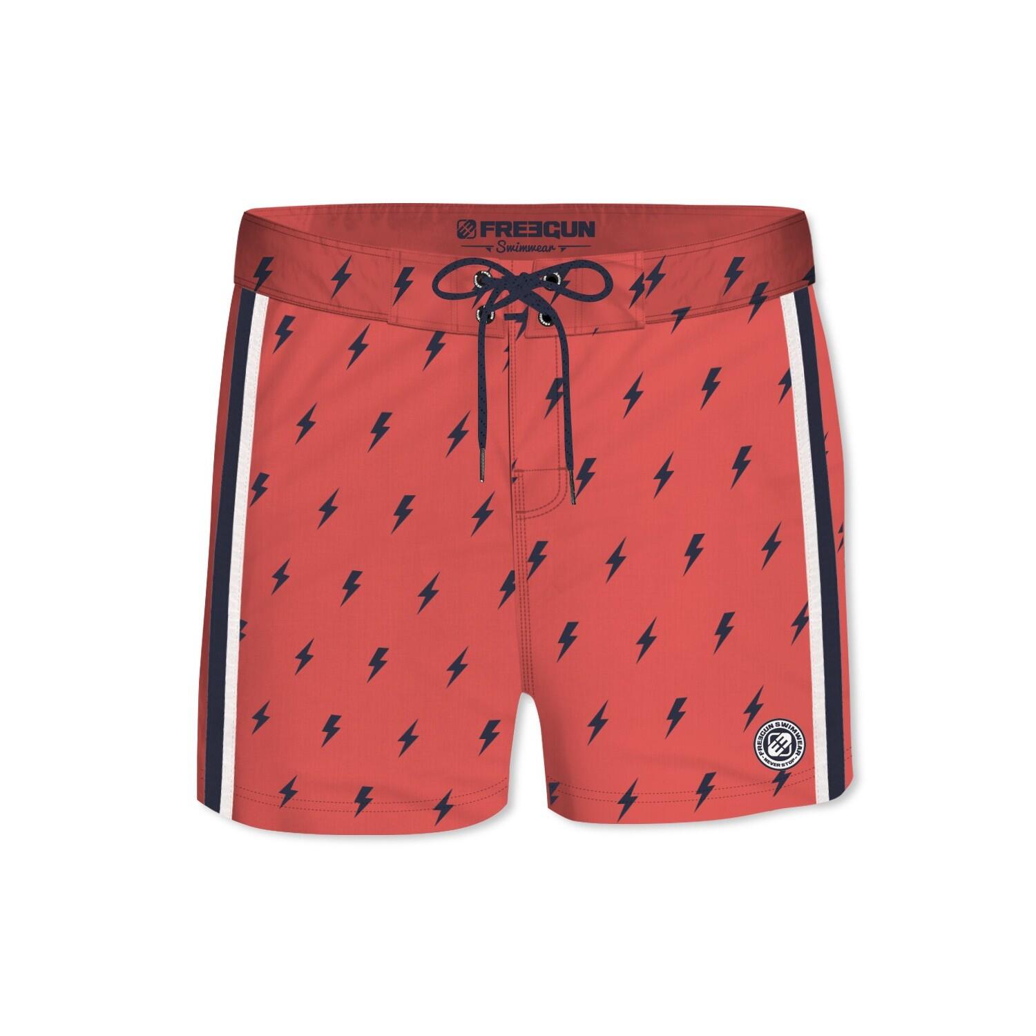 Freegun - Boardshort Soft Touch Garçon Ceinture Plate Flash - Combinaison De Natation - Multicolore -  8 À 10 Ans - Decathlon