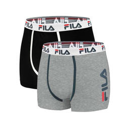 x2 Boxers Noir/Gris Homme Fila FU5040
