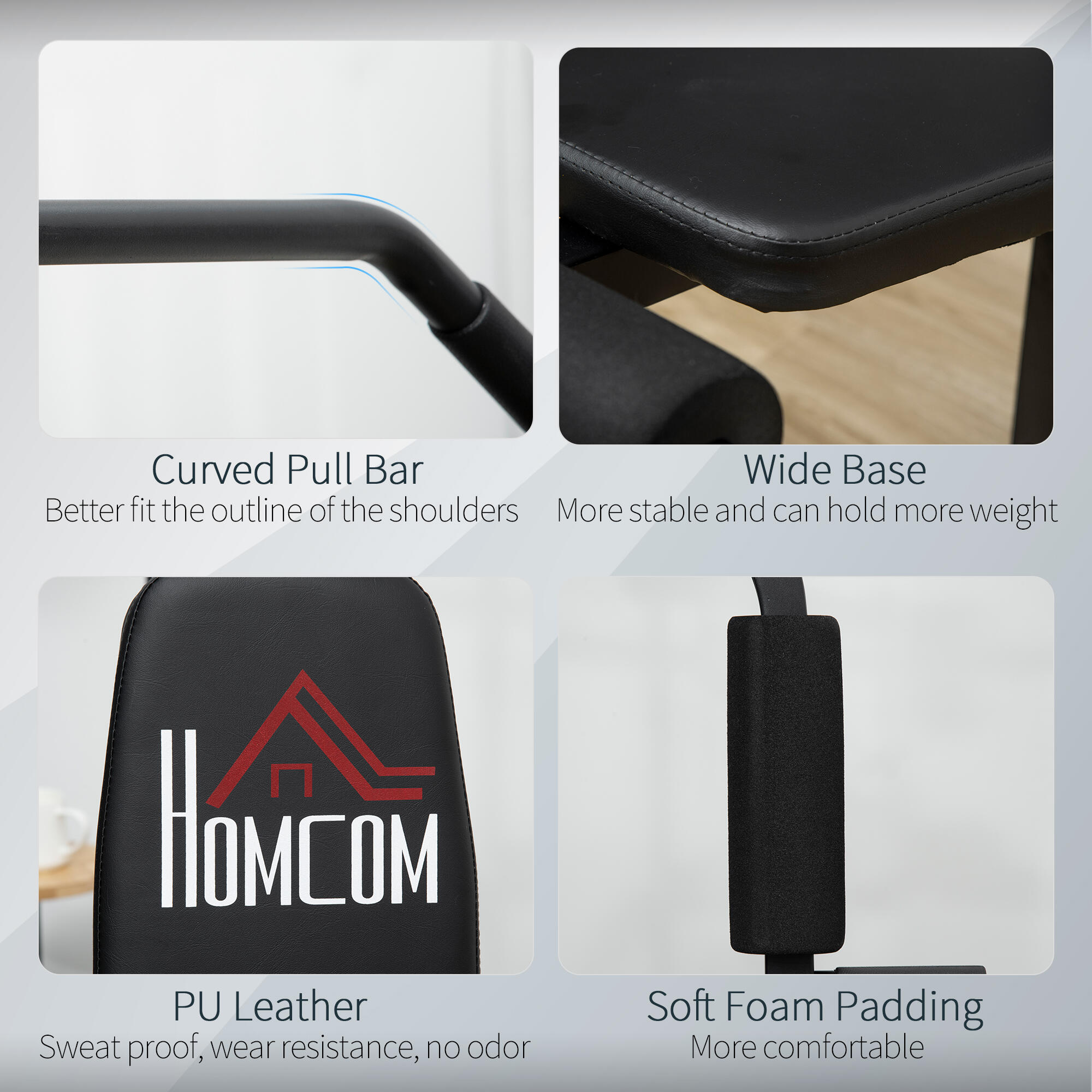 HOMCOM Palestra Multifunzione con Pesi da 45kg per Home Gym 135x103x200cm 7/8