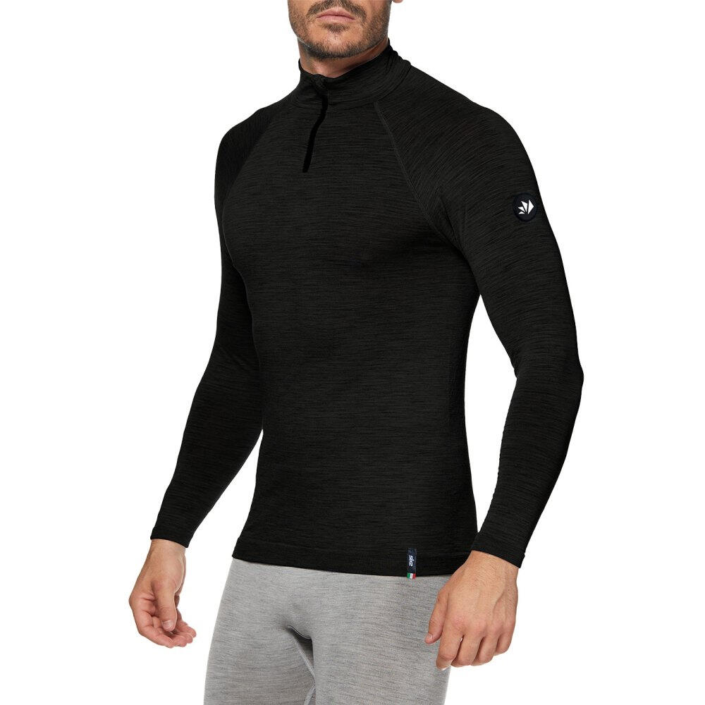 Camiseta interior de manga larga SIXS TS13 MERINOS Negro 3/6