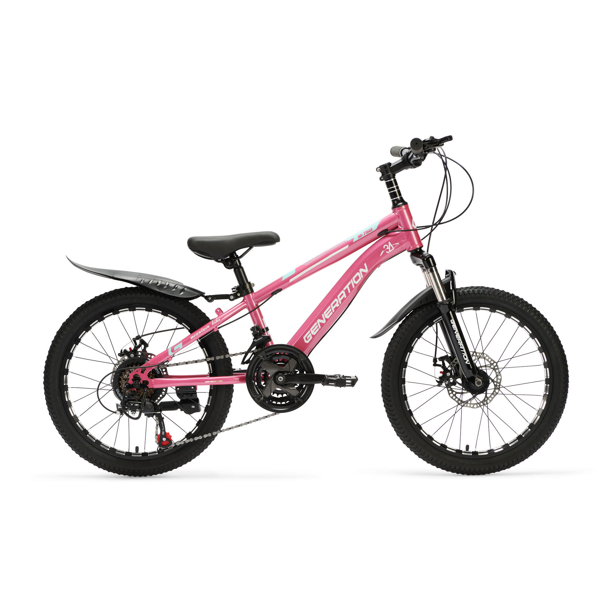Generation M 760 mountainbike 20 inch Roze Spatborden GENERATION Decathlon