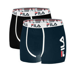 x2 Boxers Noir/Marine Homme Fila FU5040