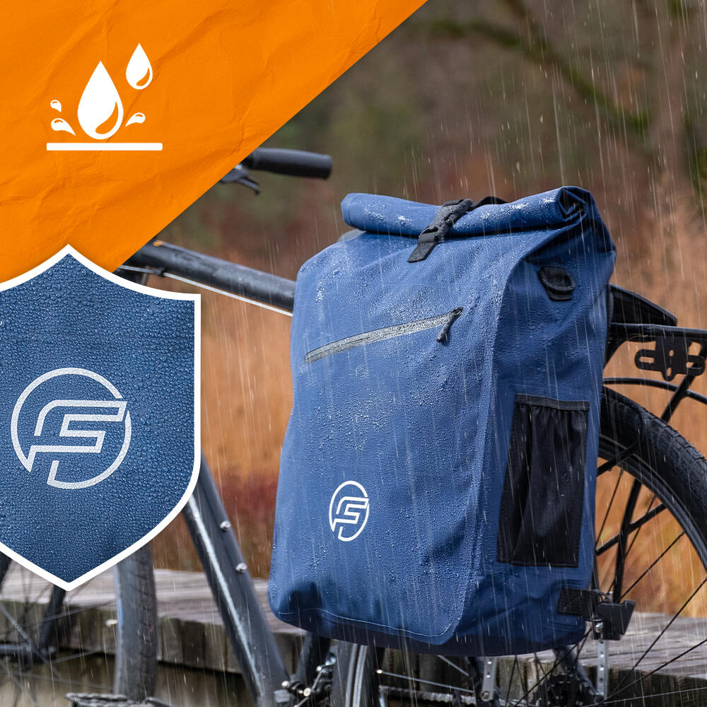 Fahrradtasche 3in1 27L - Wasserdichte Gepäckträgertasche & Rucksack 3/5