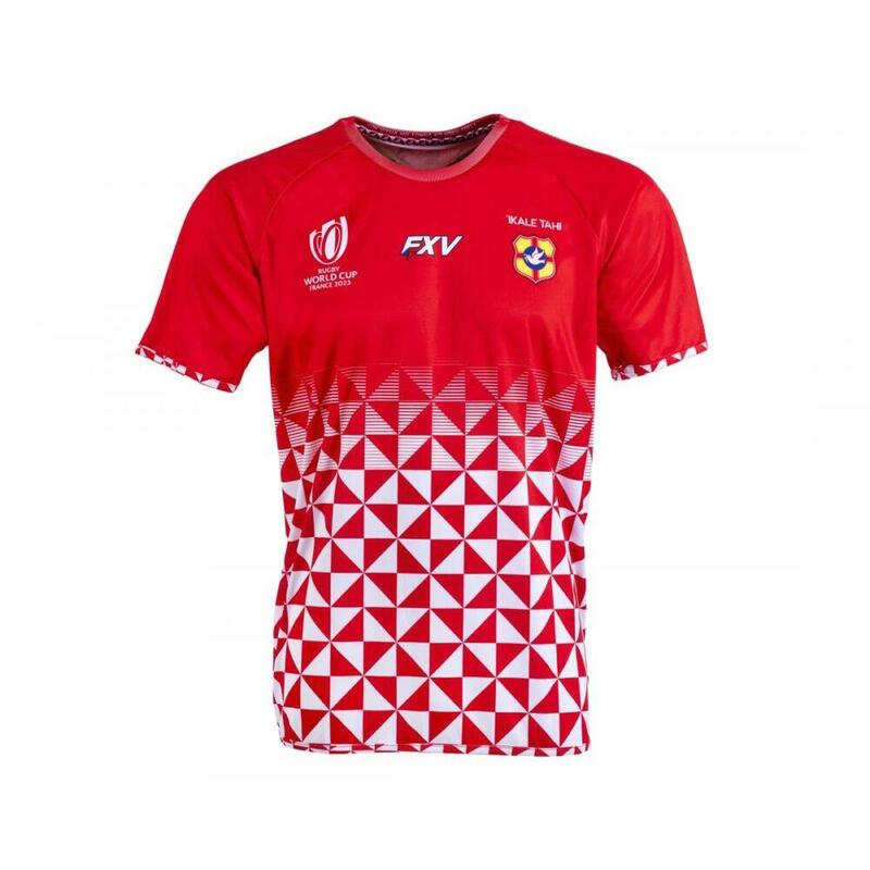MAILLOT D'ENTRAINEMENT WARM-UP TONGA ROUGE FXV RWC 2023