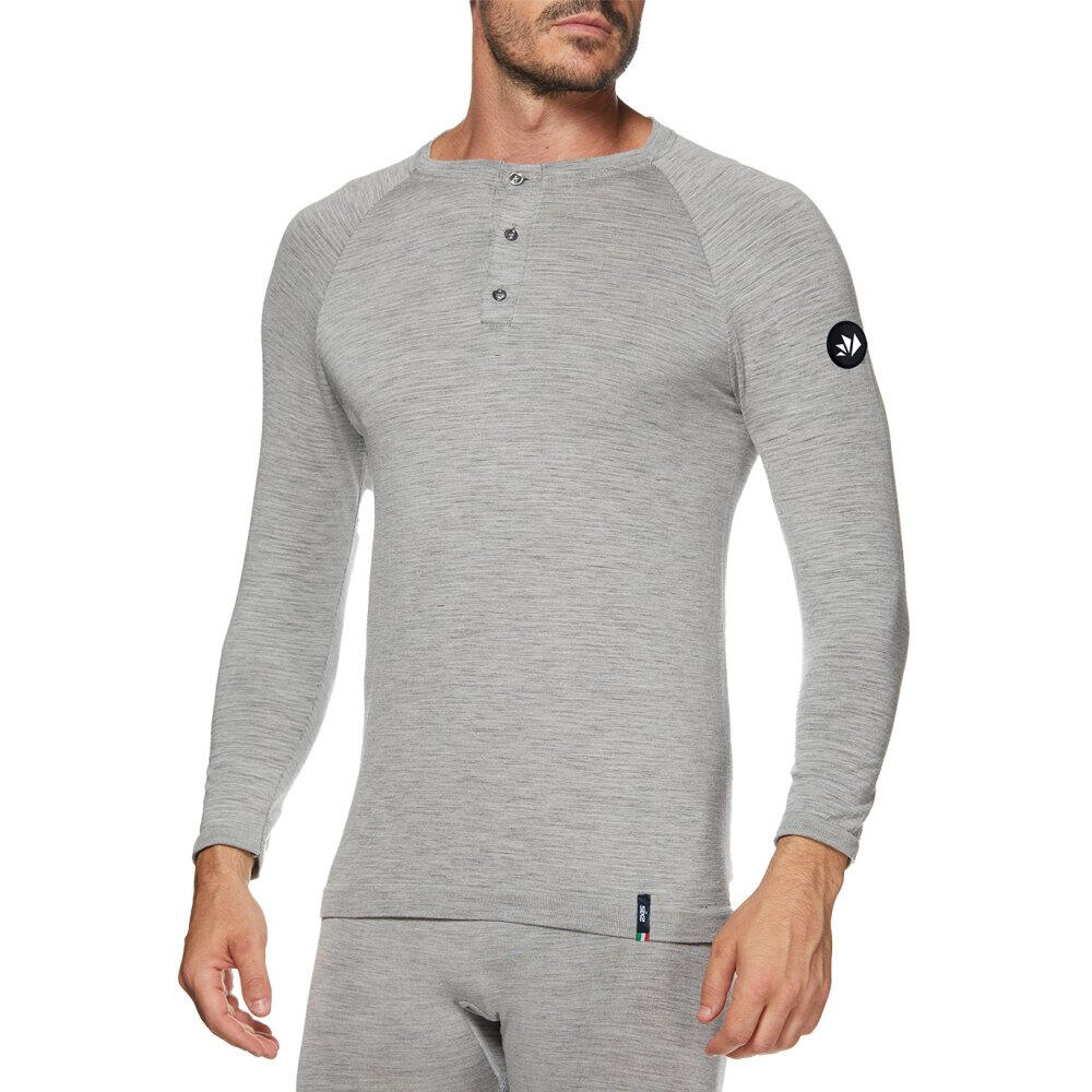 Camiseta interior de manga larga SIXS SERAFINO MERINOS Gris 3/6