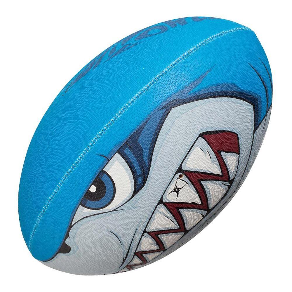 Gilbert - Ballon De Rugby Gilbert Requin Taille 5 - Ballon De Rugby - Blanc|multicolore - 5 - Decathlon