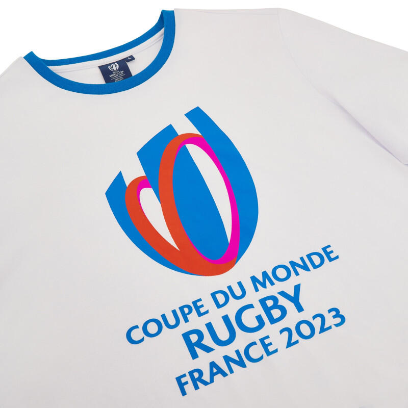 T-shirt blanc pour adulte RWC 2023 3/4
