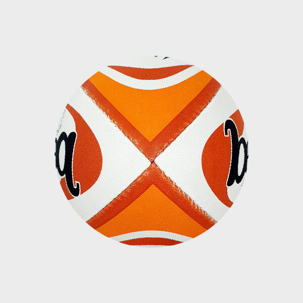 Ballon de rugby d'entraînement Gamma T3 Be Rugbe Blanc et orange