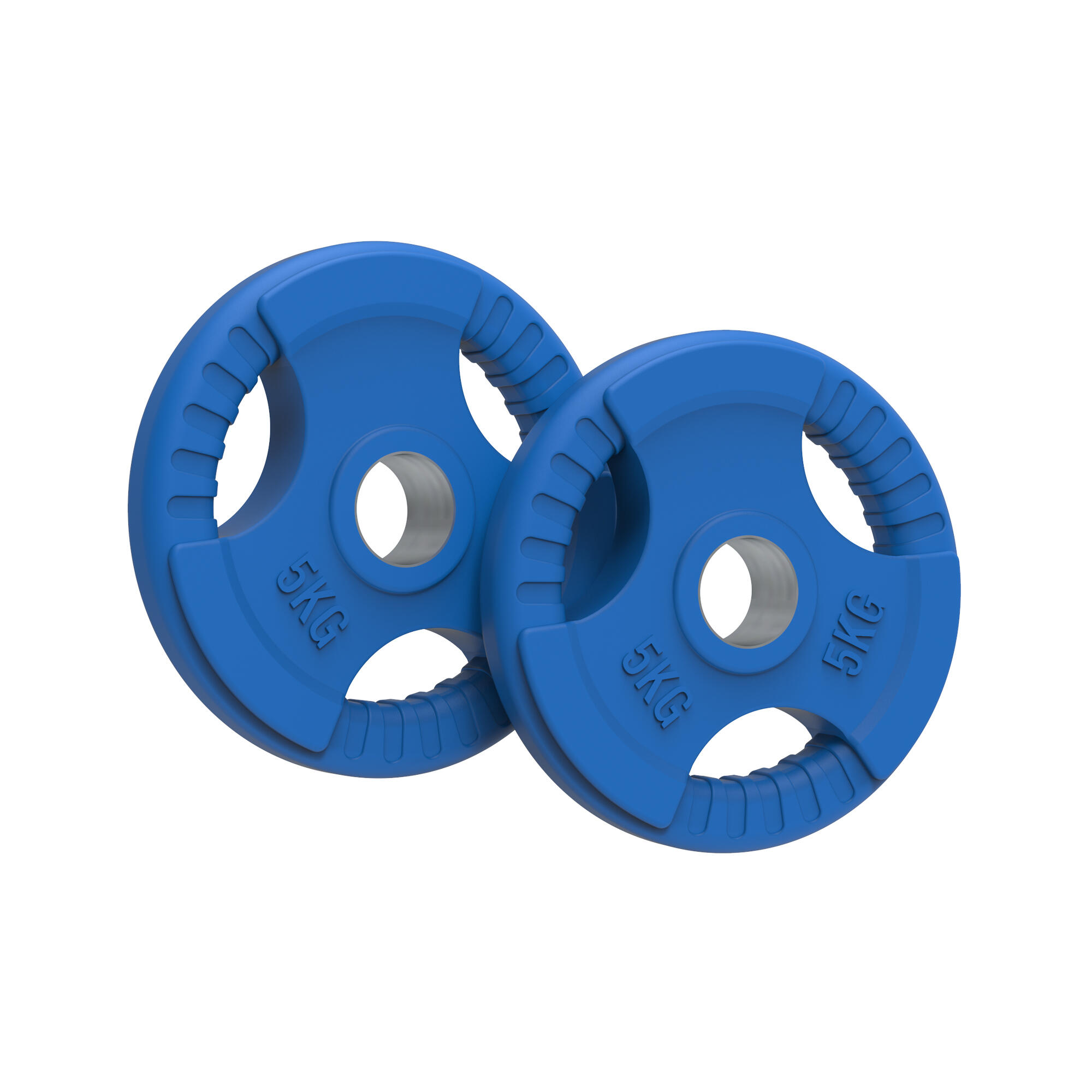 Olympic Tri-Grip Rubberen Gewichtsschijven Kleur Paar Sets 5 kg PAAR 7/7
