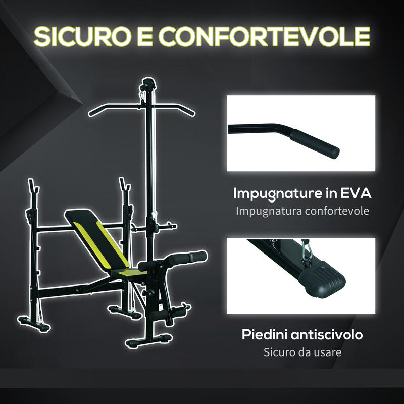 Banca Fitness Spatar Reglabil pe 3 Nivele Suport Picioare si Bara