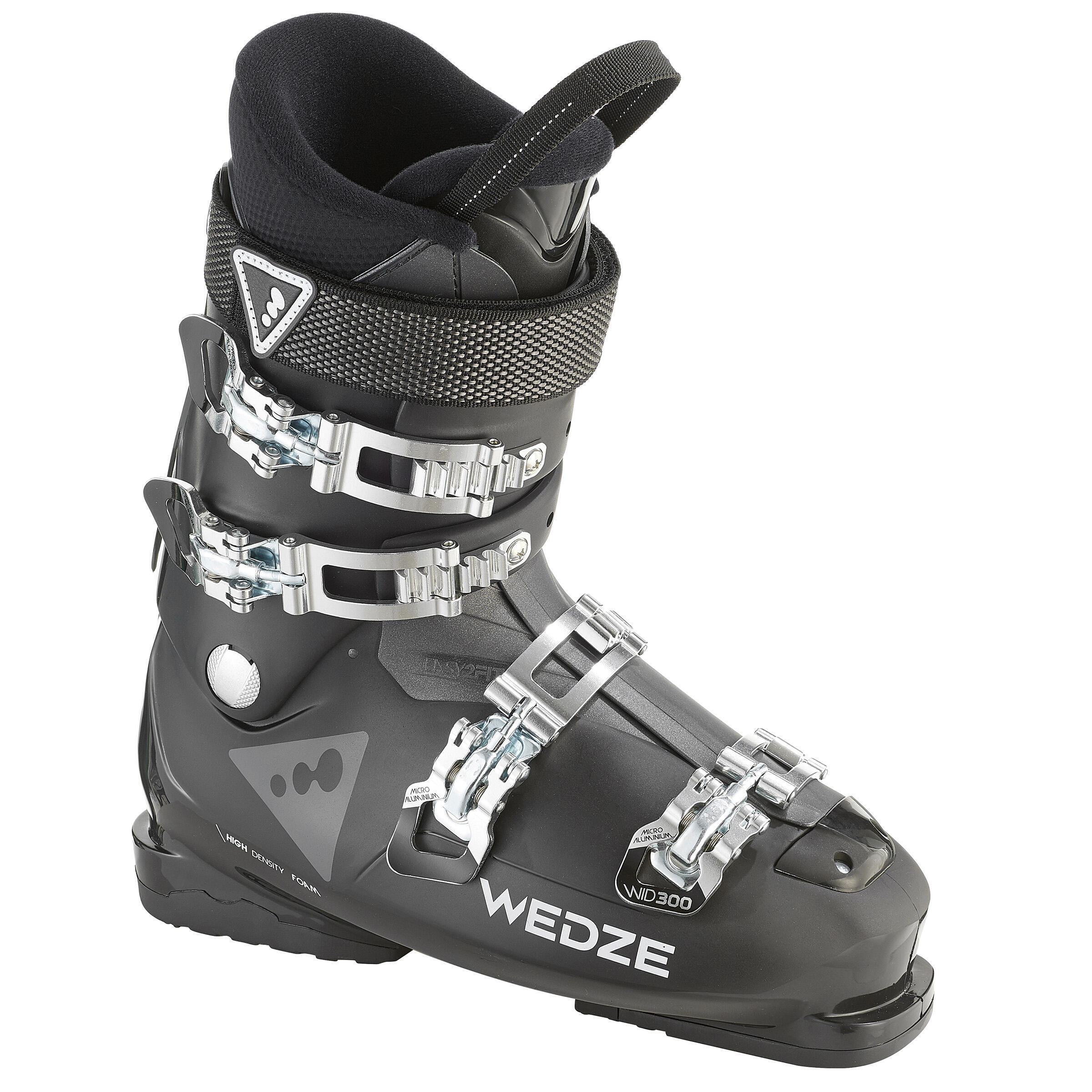 WEDZE Refurbished Mens Downhill Ski Boots Wid Black - B Grade