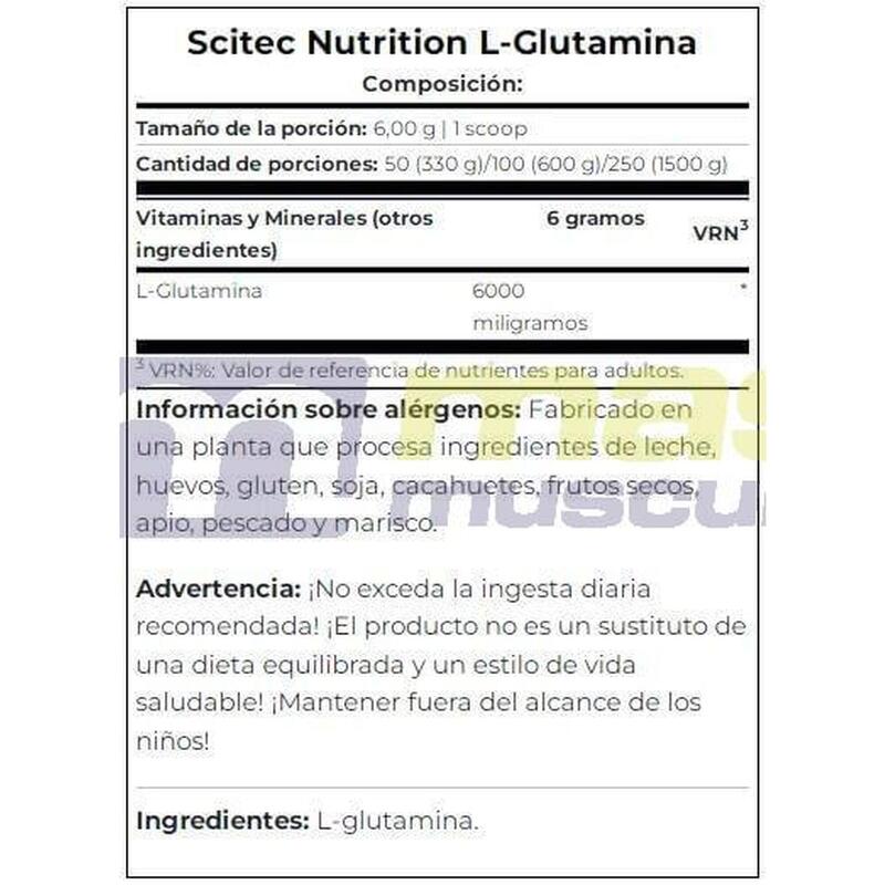 Glutamina L - Glutamine 600 Gr  - Scitec Nutrition