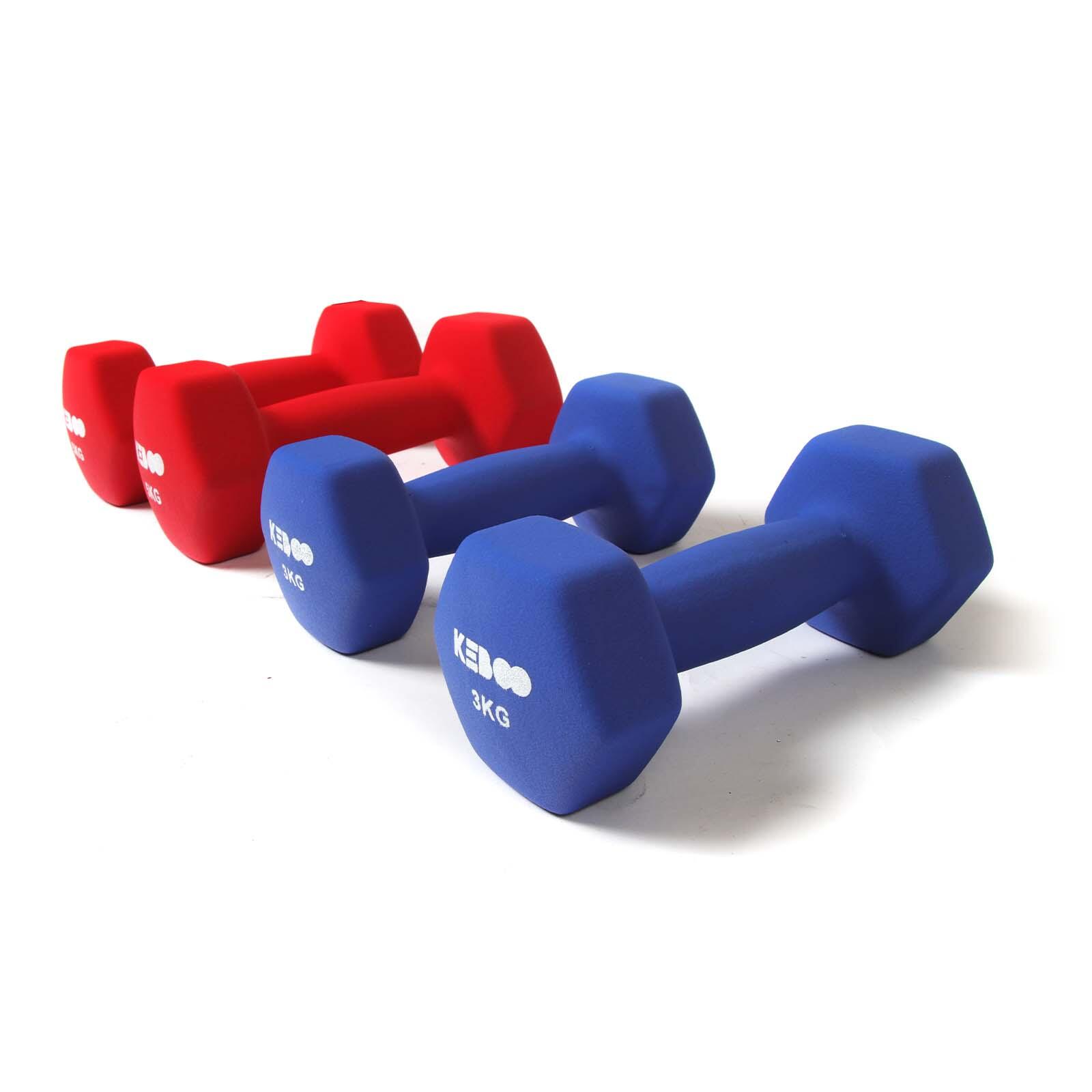 Caso 4 Dumbers 16 kg keboo 500 2 pesos de 5 kg e 2 de 3 kg