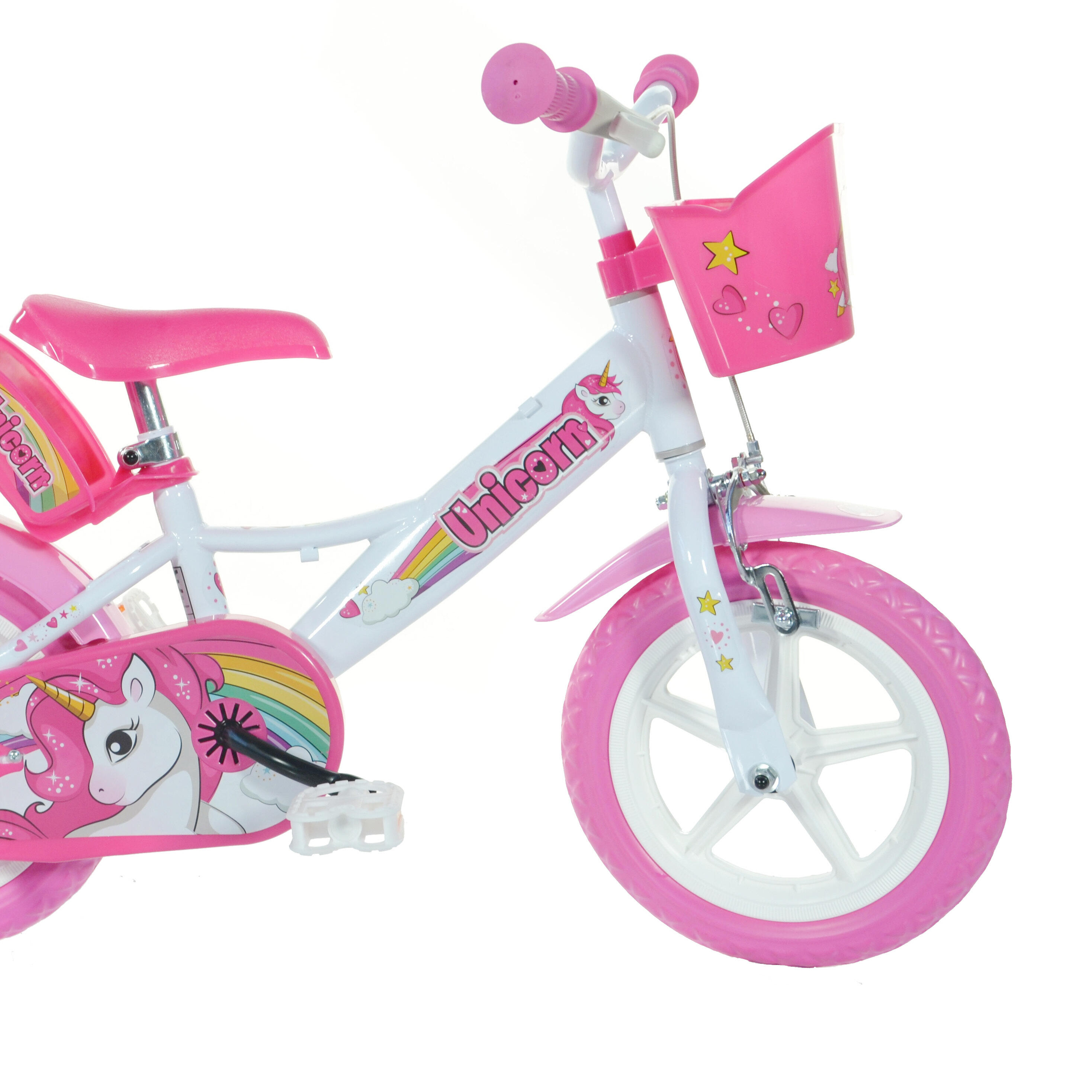 Dino Unicorn 12In Kids Bike - White/Pink 2/5