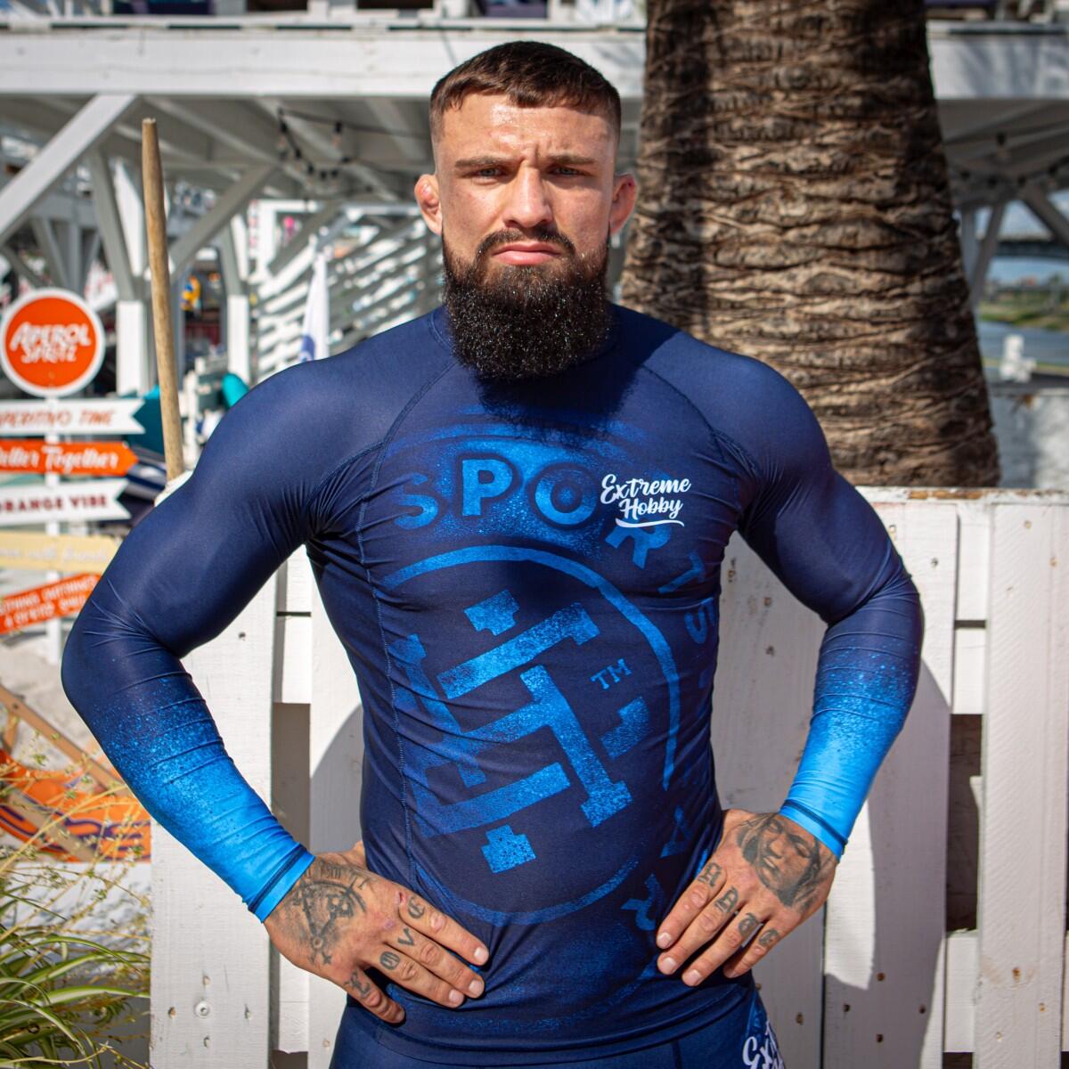 Rashguard à manches longues pour hommes MMA EXTREME HOBBY BADGE 2/6