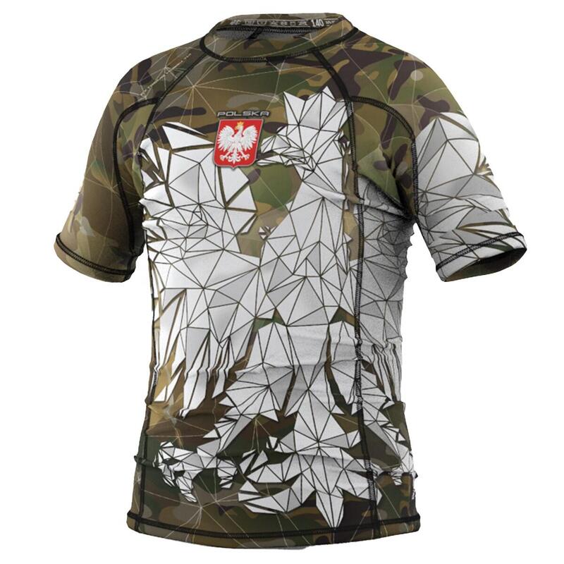 Rashguard dla dzieci Koszulka do MMA Fitness Extreme Hobby POLSKA CAMO