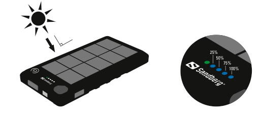 Powerbank solare SANDBERG 10000 mAh resistente e impermeabile 6/7