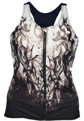 Haut tankini Beco BEsuit femme bonnet C orange/bleu 40