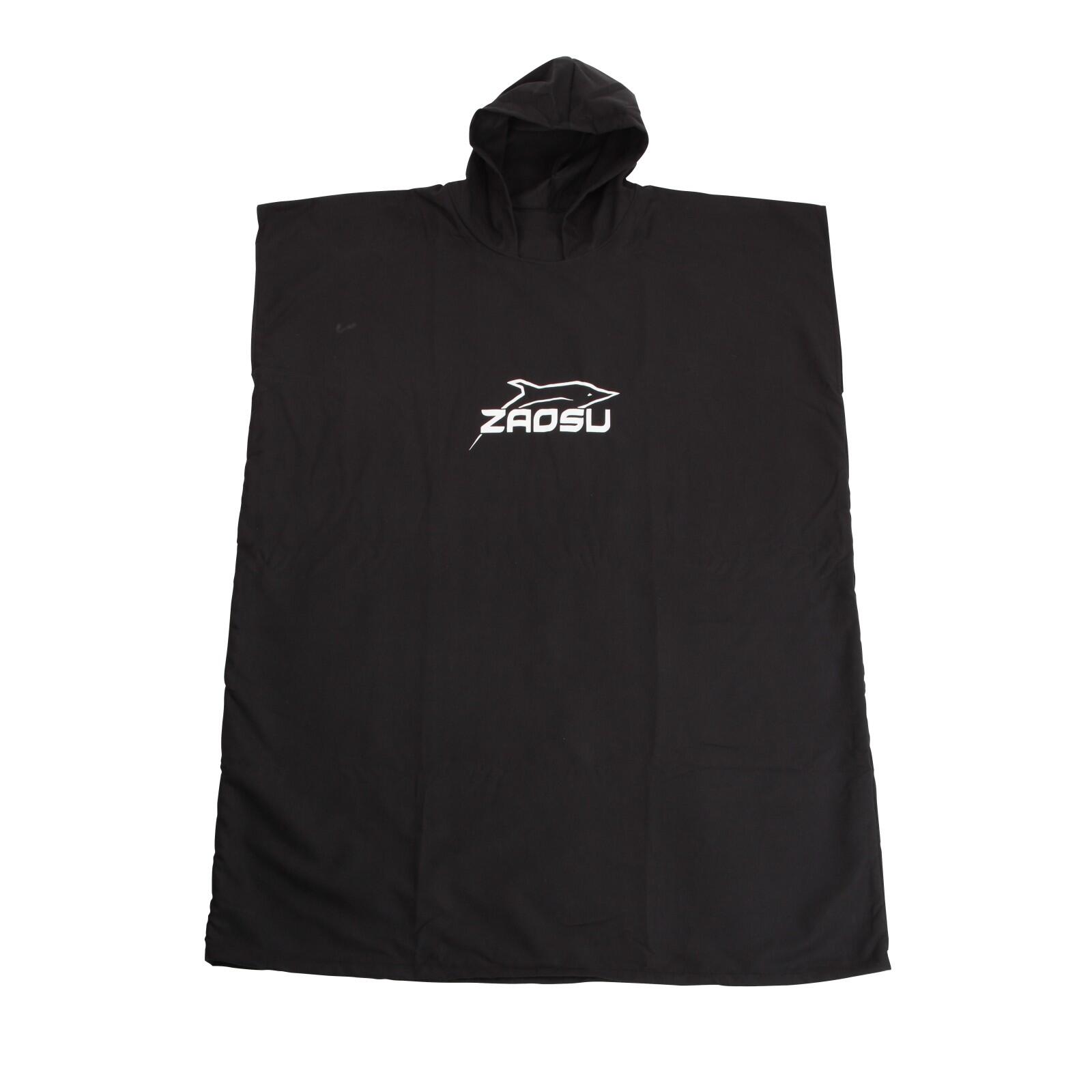 Poncho-serviette multifonction pour sports nautiques, unisexe, noir 3/7