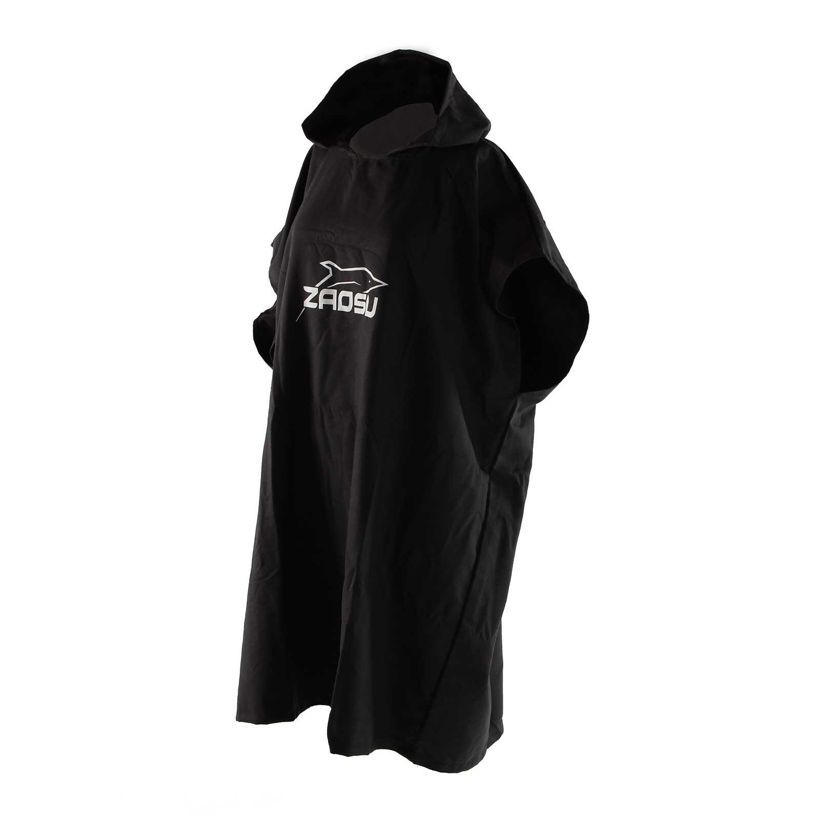 Poncho-serviette multifonction pour sports nautiques, unisexe, noir 2/7