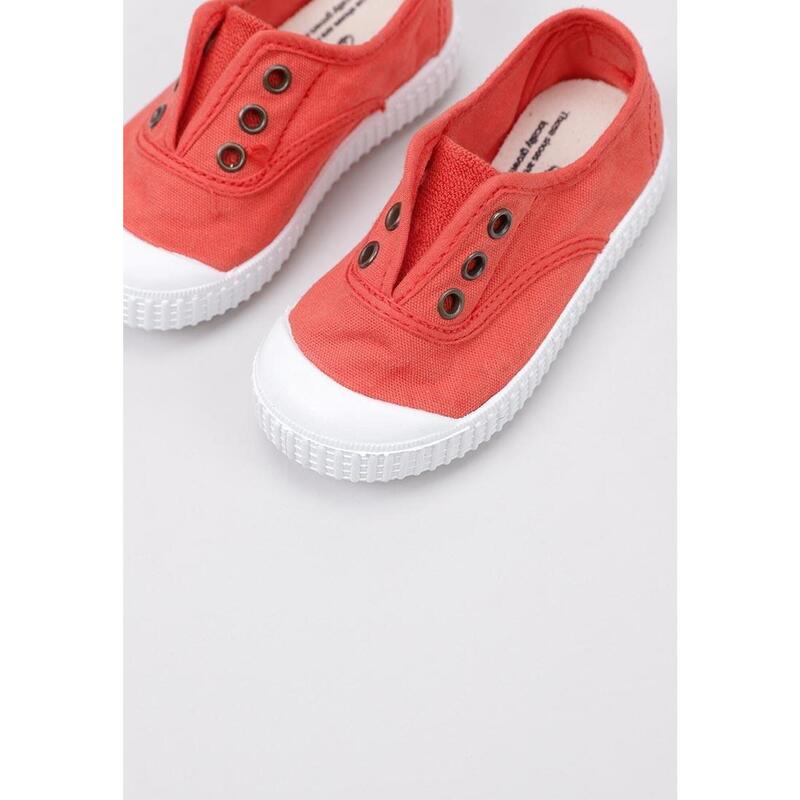 Zapatillas Deportivas Niños Victoria INGLESA LONA ELÁSTICO DREC® Rojo