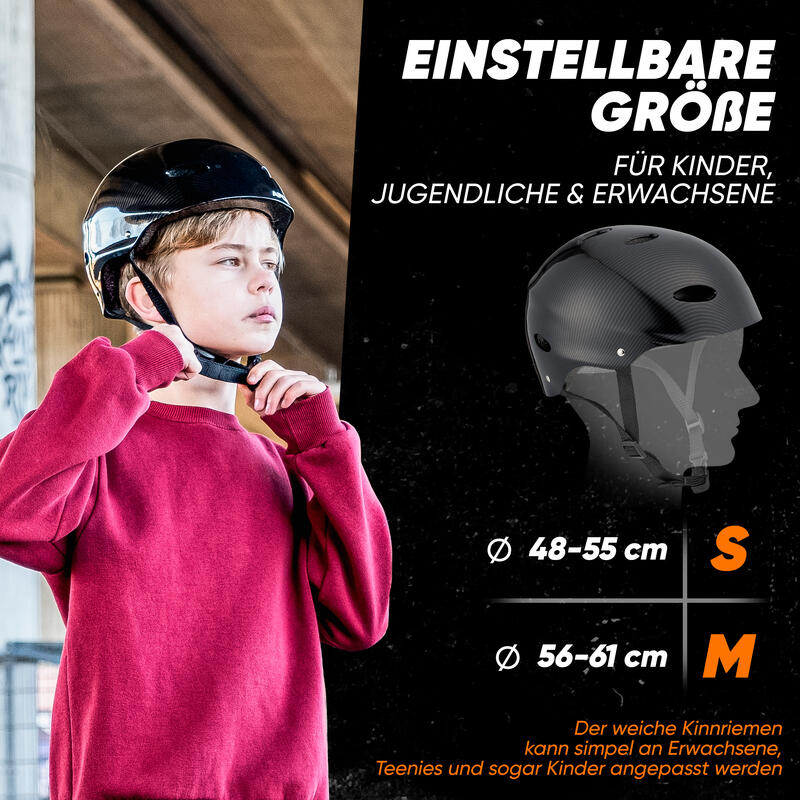 verstellbarer Skatehelm mit Design - BMX Kinderhelm